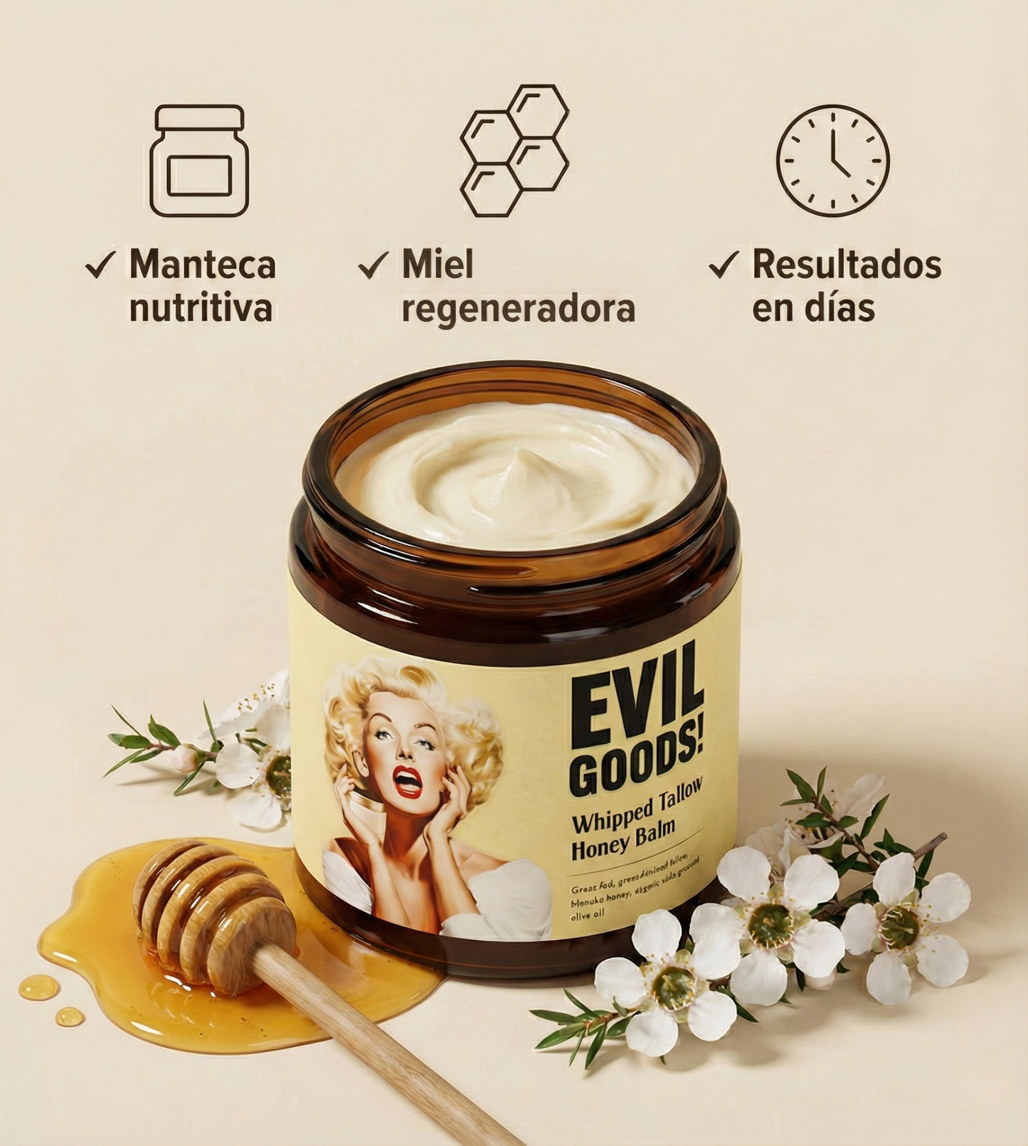 Evil Goods™ – Crema Multi–Acción para una Piel Suave y Radiante