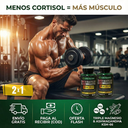 Super Magnesio & Ashwagandha – Complejo Mineral Y Herbal X 60 Cápsulas