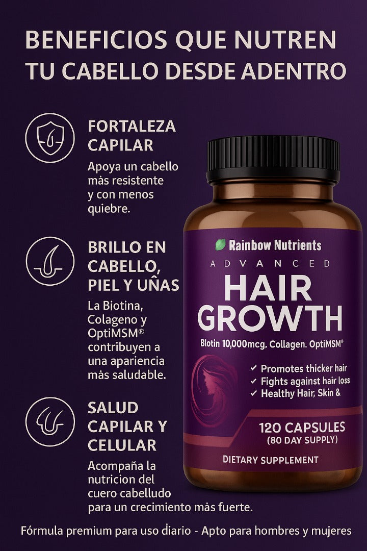 💜HairGrowth™ – Fórmula Para Crecimiento del Cabello