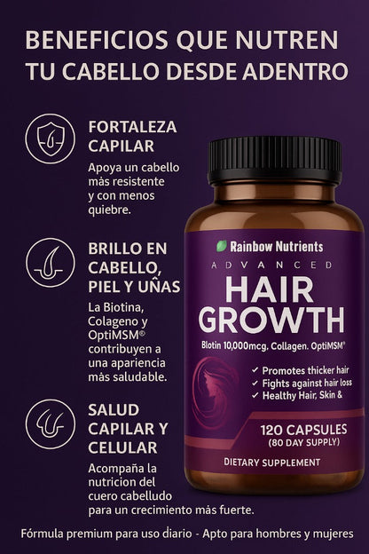 💜HairGrowth™ – Fórmula Para Crecimiento del Cabello