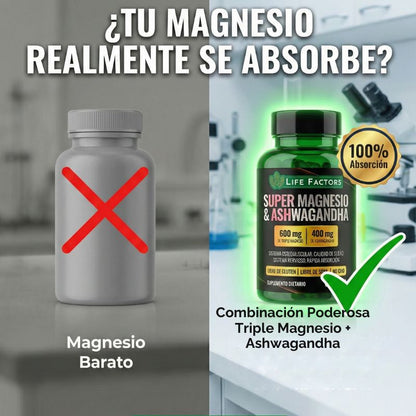 Super Magnesio & Ashwagandha – Complejo Mineral Y Herbal X 60 Cápsulas