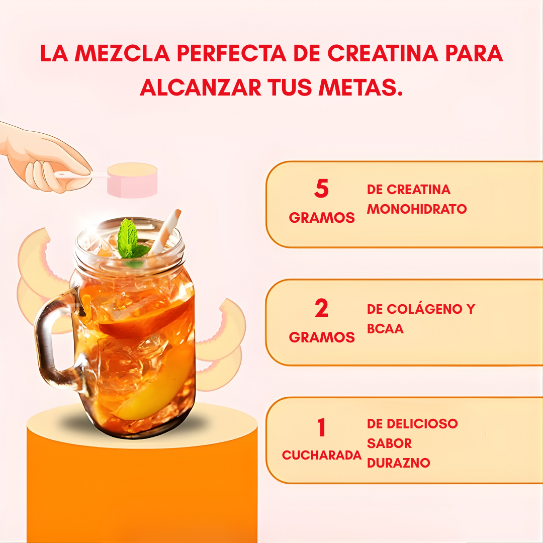 PEACH PERFECT CREATINE – Potencia tu rendimiento físico con la fuerza de la creatina