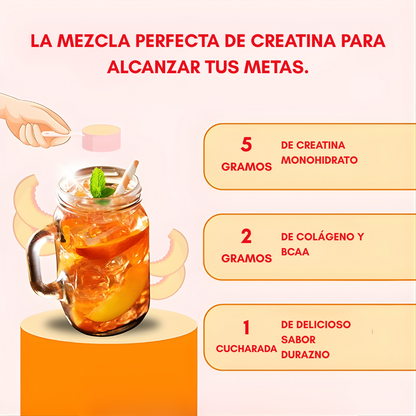 PEACH PERFECT CREATINE – Potencia tu rendimiento físico con la fuerza de la creatina
