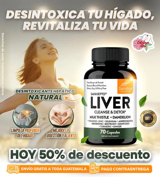 💛 LIVER CLEANSE - Detox Premium 70 Cápsulas + Envío Gratis