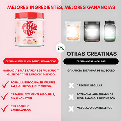 PEACH PERFECT CREATINE – Potencia tu rendimiento físico con la fuerza de la creatina