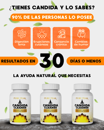 CÁNDIDA CLEANSE 60 CÁPSULAS – REDUCE HINCHAZÓN Y MEJORA LA DIGESTIÓN
