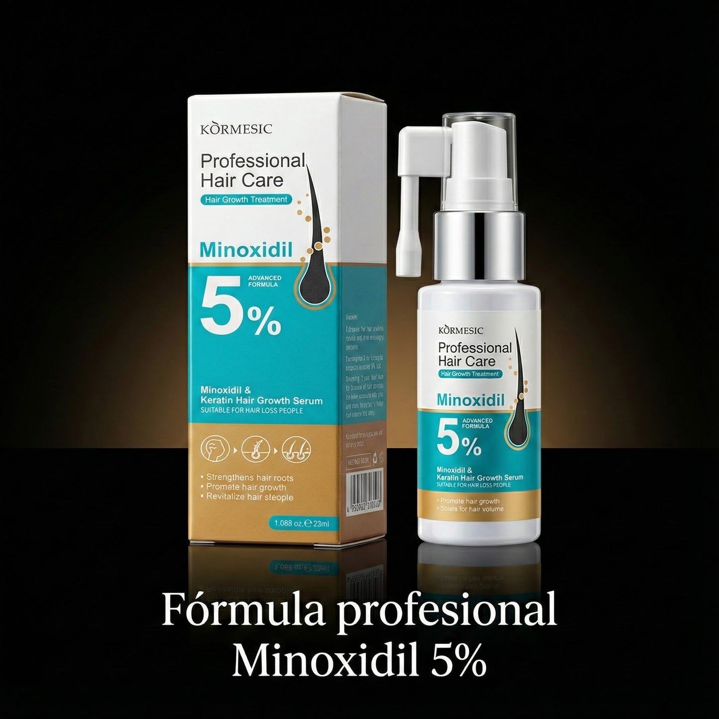 Minoxidil Pro™ 5% – Volumen, Fuerza y Regeneración Capilar