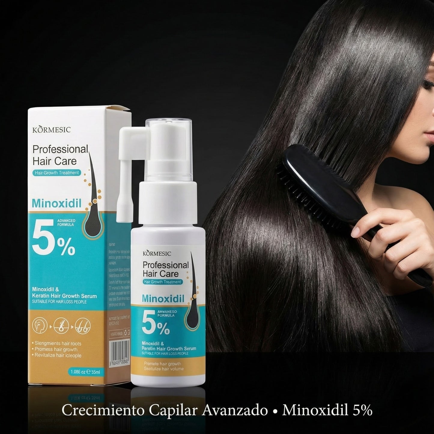 Minoxidil Pro™ 5% – Volumen, Fuerza y Regeneración Capilar