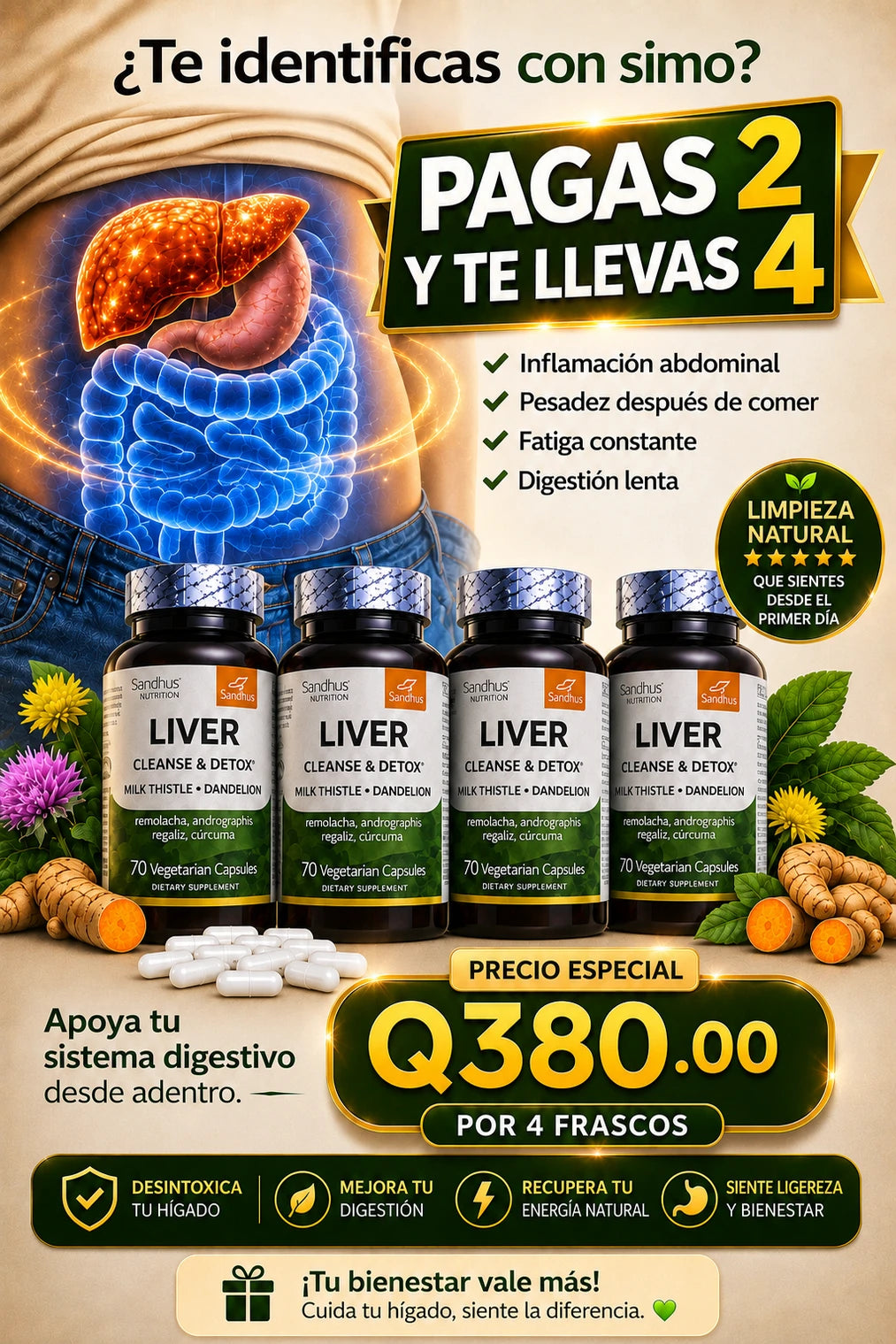 Suplemento Hepático Natural - Apoya la Salud y Digestión - Imagen 4