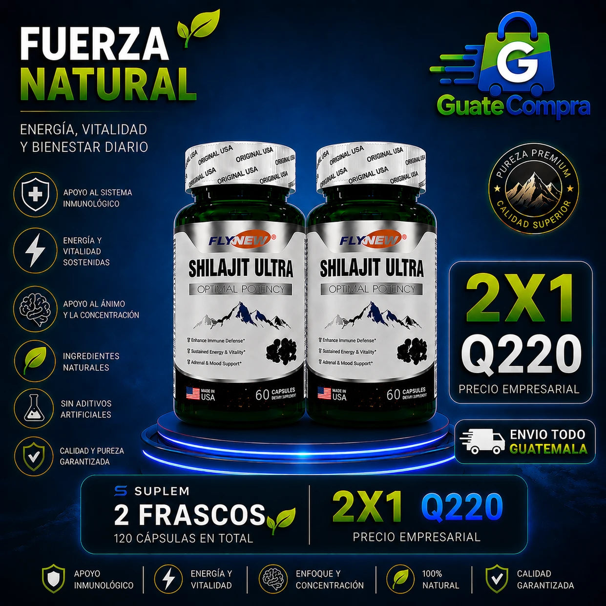 Suplemento Shilajit L-Arginina - Mejora Energía y Vitalidad - Imagen 4