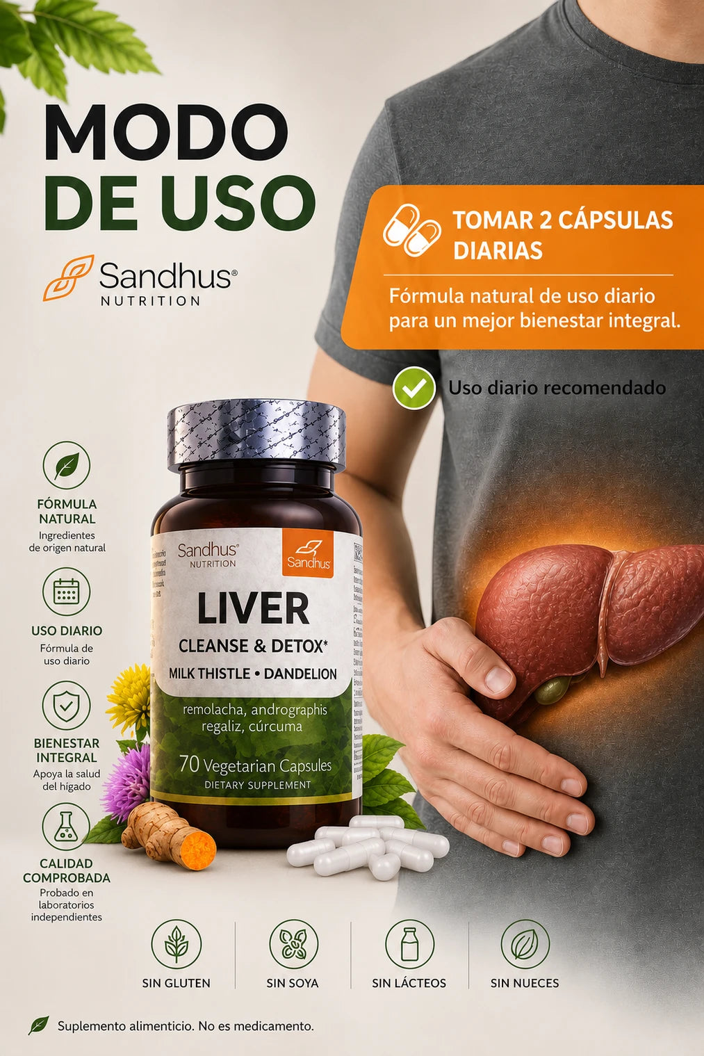 Suplemento Hepático Natural - Apoya la Salud y Digestión - Imagen 5